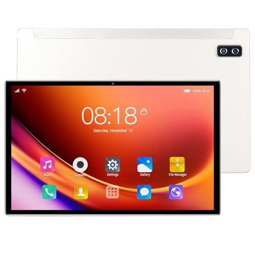 Lazmin112 HD-Tablet, 10,1 Zoll FHD 1960 X 1080 Display, Tragbares Entertainment-Tab, MT6735 8-Core-Prozessor, 6 GB RAM, 128 GB ROM, 8 MP Vorder- und 16 MP Rückkamera, 7000 MAh, mit von Lazmin112