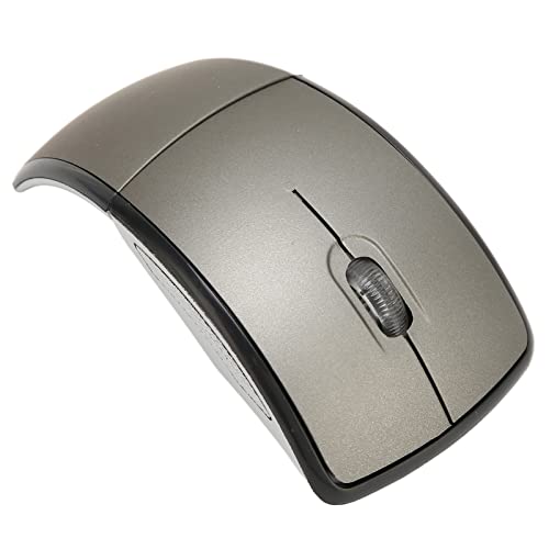 Lazmin112 Kabellose Maus, 2,4 G 1600 DPI Faltbare Kompaktmaus 10 Meter Kabellose Steuerreichweite Matte Büro-Gaming-Maus für Notebook-PC-Laptop-Computer(Grau) von Lazmin112