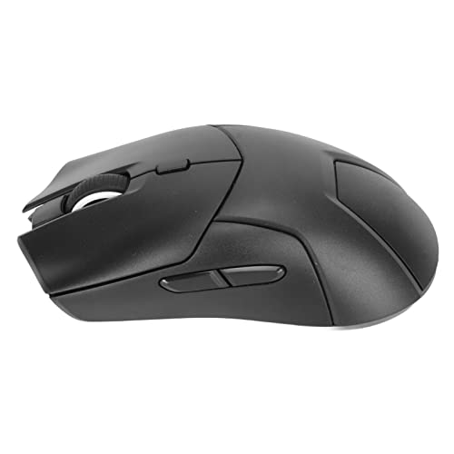 Lazmin112 Kabellose Maus, Dreifachmodus, 2,4 G BT5.0-Verbindung, Ergonomische Mäuse, 1000 1600 2400 4000 DPI, Geräuschloses Klicken, Bunte Lichter, Einstellbare Lautstärke, für (Schwarz) von Lazmin112