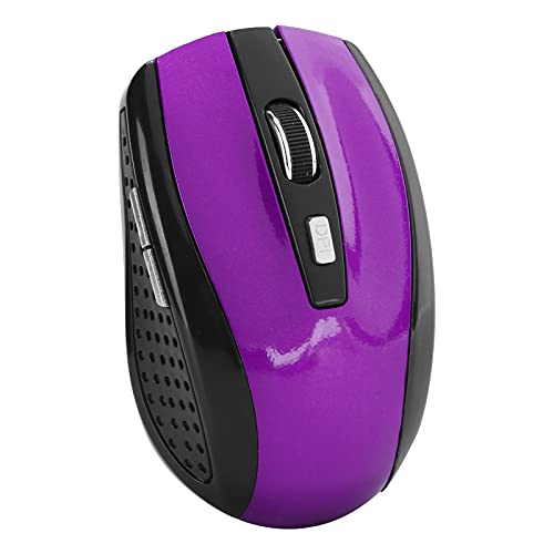 Lazmin112 Kabellose Maus mit Einstellbarer DPI, 2,4 G, Leise Tasten, Rotlicht-Technologie für Notebook-Computerspiele (Purple) von Lazmin112