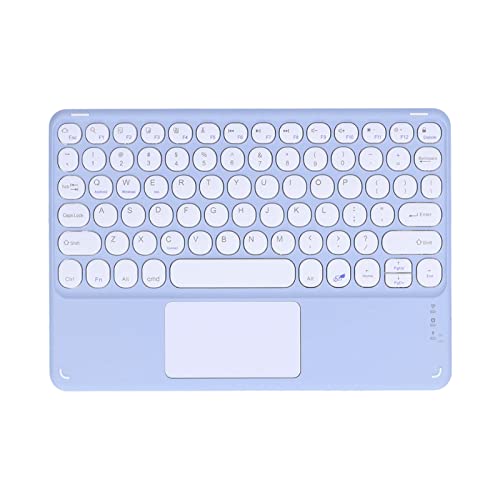Lazmin112 Kabellose Touch-Tastatur, Runde Tastenkappen, Ergonomisches Design, Ultradünne, Intelligente Touch-Gesten, Kabellose Tastatur, über USB Aufladbar für Tablets, Laptops(Lila) von Lazmin112