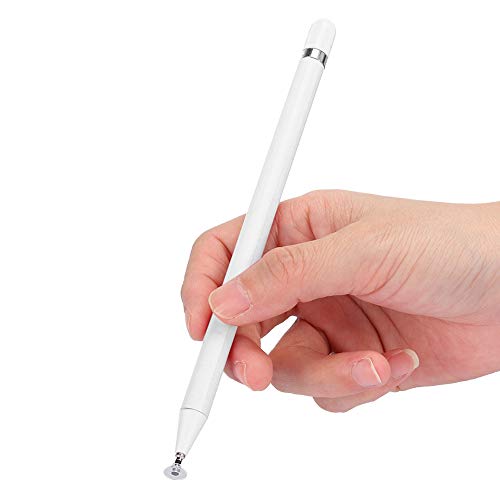 Lazmin112 Kapazitiver Bleistift, Universeller Touch-Stift für Mobiles Smartphone- und Tablet-Zeichnen, Weiche Spitze und Geräuschlos, Schwarz, Weiß, Rosa, Grau (Weiss) von Lazmin112
