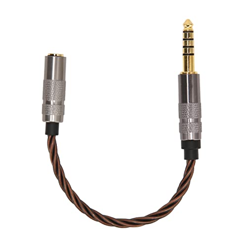 Lazmin112 Kopfhörer-Verlängerungskabel, 4,4 Mm Symmetrischer Stecker auf 3,5 Mm Stereo-Buchse Stereo-Audiokabel-Adapter mit Vergoldeten Anschlüssen für Musikliebhaber von Lazmin112