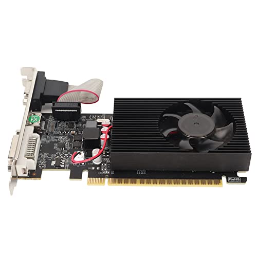 Lazmin112 Low-GPU 4 GB DDR3 128 Bit, 700 MHz, 1400 MHz, HD DVI VGA PCI Express X16 3.0 Grafikkarte mit Perfekter Balance, 3 Ausgangsschnittstelle, Hohe Stabilität von Lazmin112