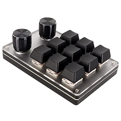 Lazmin112 Mechanische -USB-Tastatur, Einhand-Makro-Tastatur Knöpfen, USB-Tastatur mit Rotem Schalter und Kabel, für Desktop-PC, für Office Gaming Lab (9 Tasten mit 2 Knöpfen) von Lazmin112