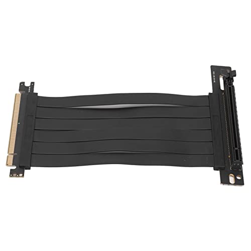 Lazmin112 PCI-E-Verlängerungskabel, 15 cm 128 Gbit/s Stabile Hochgeschwindigkeitsübertragung PCI E X16 3.0 Riser-Karte für Grafikkarte Soundkarte Netzwerkkarte (Schwarz) von Lazmin112