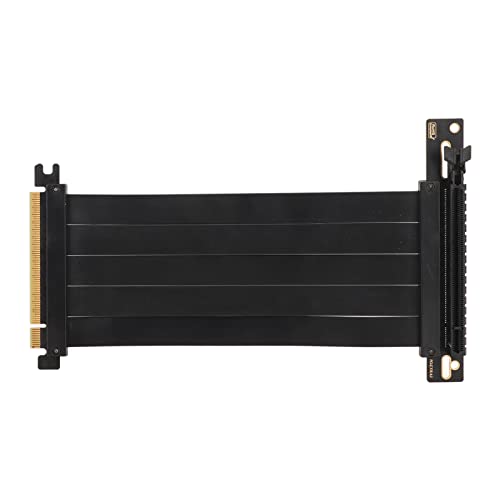Lazmin112 PCIE 4.0-Verlängerungskabel, 90-Grad-PCI-Express4.0-GPU-Grafikkarten-Riser-Kabel, Unterstützt PCI Express3.0 X16 X8 X4 X1, für Desktop-PC, 20 cm Länge von Lazmin112