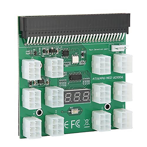 Lazmin112 Power Distribution Board, 12V 12 Position Modul Adapter mit LED Spannungsanzeige, Verwendet für Mining Grafikkarten Netzteil (Grün) von Lazmin112