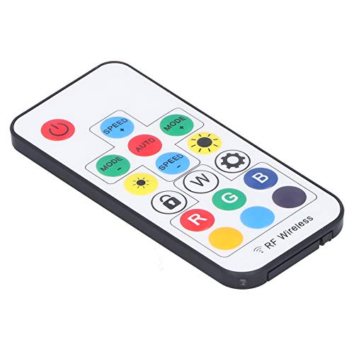 Lazmin112 RGB-Controller, 17 Tasten RGB-Umgebungsbeleuchtung LED-Lichtleiste mit Fernbedienung und Mehreren Farbwechselmodi für Computer-CPU-Wasserkühler von Lazmin112