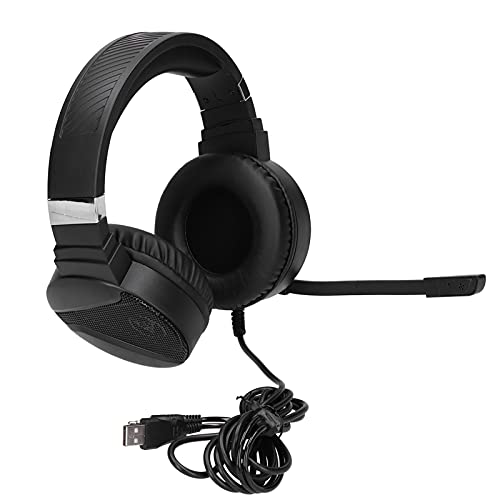 Lazmin112 RGB-Gaming-Headsets, Wasserdichter Kopfhörer Kabelgebundener PC-Kopfhörer Computer-Headset Surround-Sound-Stereo mit Mikrofon von Lazmin112