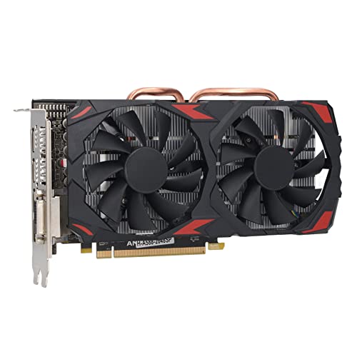 Lazmin112 RX 580 Computer-Grafikkarten, 8 GB DDR5 Gaming-Grafikkarten, Effiziente, Leise PCI Express 3.0 16X-Steckplatz-Grafikkarte, mit Zwei Lüftern, für Desktop-PCs von Lazmin112