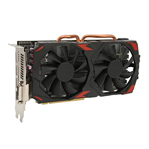 Lazmin112 RX 580 Grafikkarte, 8 GB GDDR5 256bit Unterstützung 8K 2 Lüfter 16 PCI Express 3.0 Gaming Grafikkarte Ausgestattet mit 2048 Stream Prozessorchip für Home Office von Lazmin112