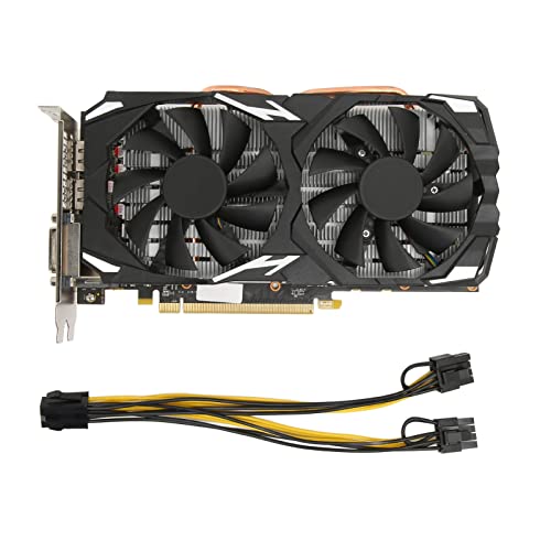 Lazmin112 RX 580-Grafikkarte, 8 GB Speicherkapazität, GDDR5 256 Bit, Unterstützung von 8 K, 16 PCI Express 3.0, mit 2 Lüftern, PC-Laptop-Gaming-Grafikkarte von Lazmin112