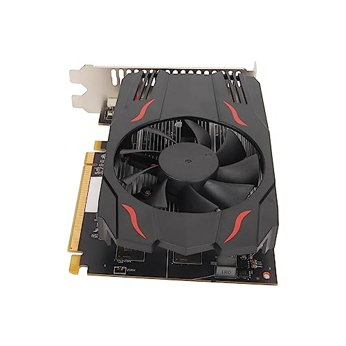 Lazmin112 RX550 4 GB GDDR5-Grafikkarte, HD-Multimedia-Schnittstelle, 4K-GPU-Grafikkarte für Spiele, 128-Bit-Unterstützung, DVI DP-Gaming-Grafik mit Lüfter von Lazmin112
