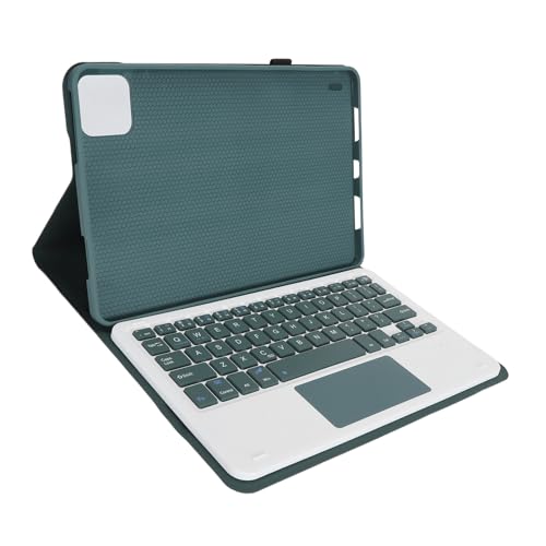 Lazmin112 Tablet-Hülle mit Tastatur, Magnetische Abnehmbare Kabellose Bluetooth-Tastatur mit Touchpad, PU-Klappständer-Schutzhülle, für Mi Pad 6 6 Pro 11 Zoll 2023 (dunkelgrün) von Lazmin112