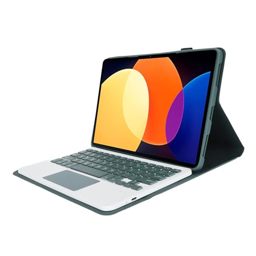 Lazmin112 Tablet-Hülle mit Tastatur, Magnetische Abnehmbare Kabellose Bluetooth-Tastatur mit Touchpad, Tablet-Schutzhülle, Integrierter Stiftschlitz, für Mi Pad 5 5 Pro 11 Zoll 2023 von Lazmin112