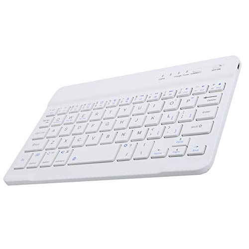 Lazmin112 Tablet-Tastatur, 7In 59-Tasten-WLAN-Bluetooth-Tastatur, USB wiederaufladbar, kompatibel mit Laptop, Tablet oder Smartphone von Lazmin112