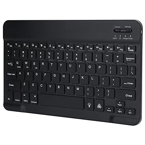 Lazmin112 Tablet-Tastatur, Kabellose PC-Tastatur mit Bunter Hintergrundbeleuchtung USB Wiederaufladbar für Smartphones Tablets von Lazmin112