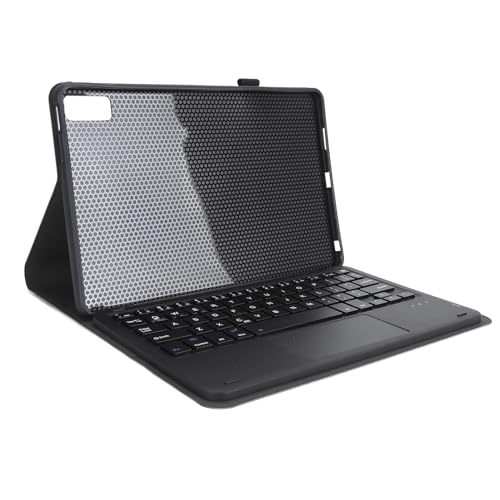 Lazmin112 Tablet-Tastatur mit Hülle, Magnetisch Abnehmbare Bluetooth-Tastatur mit Multi-Touch-Trackpad, Schwarze Tablet-Hülle aus PU-Leder, für Tab M10 5G 10,6 Zoll von Lazmin112