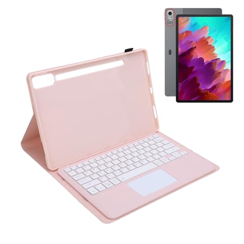 Lazmin112 Tablet-Tastaturhülle für Tab P12 12,7 Zoll Tablet, Schutzhülle mit Abnehmbarer Smart-Tastatur, Stifthalter, Tragbare Universal-Tablet-Tastaturhülle (hellrot) von Lazmin112
