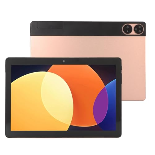 Lazmin112 Tablet mit 10,1-Zoll-Display, 6 GB RAM, 128 GB ROM, Dual-Kameras, 7000-mAh-Akku, 5G-WLAN-Tablet für Erwachsene undmit Augenschutz, Hochleistungs-CPU (Gold) von Lazmin112