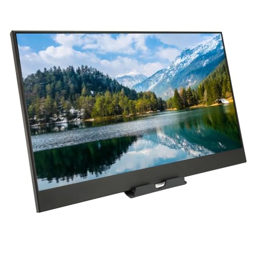 Lazmin112 Tragbarer 15,6-Zoll-4K-, Multifunktionales Display für Mobiltelefone, Computer, Spielekonsolen mit Projektion und Zwei Lautsprechern von Lazmin112