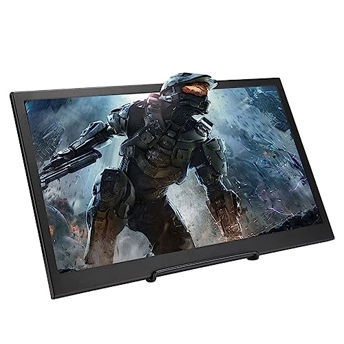 Lazmin112 Tragbarer HDMI-Monitor 15,6 '', ultradünner FHD 1080P IPS-Display Eingebauter Lautsprecher mit 2 HDMI für mehrere Zwecke von Lazmin112