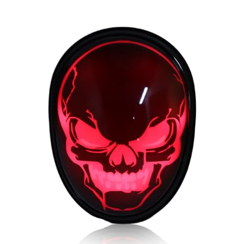 Lazmin112 Tragbarer Kabelloser Lautsprecher, Totenkopf-Bluetooth-5.0-Lautsprecher mit Stimmungsvoller Beleuchtung, Stereo-Lautsprecher für Halloween, Party, Reisen, Outdoor, Heimdekoration von Lazmin112