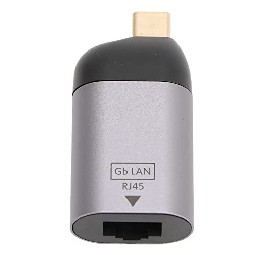 Lazmin112 USB C auf Ethernet Adapter, USB C Stecker auf RJ45 Buchse Netzwerkbuchse Gigabit Ethernet LAN Netzwerkadapter, ohne Treiber, Hot Plug, für PC Laptop Telefon von Lazmin112