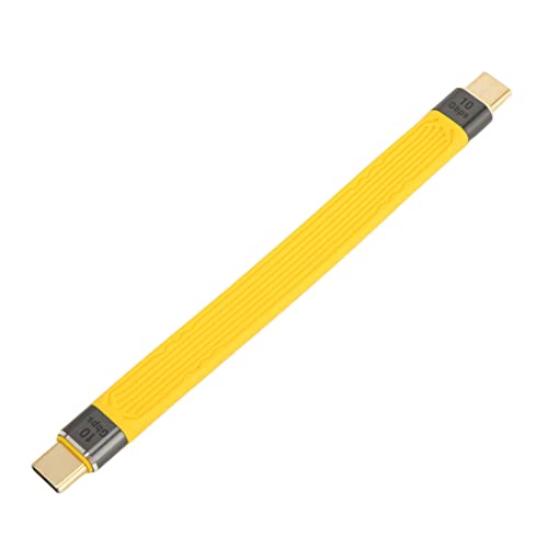 Lazmin112 USB-C-zu-USB-C-Kabel. 5,3 Zoll 100 W 5 A Schnellladung, Langer Stecker auf Stecker, Weiches FPC-Kabel, 10 Gbit/s Typ C auf Typ C-Kabel für das Andocken von Laptops, Tablets von Lazmin112