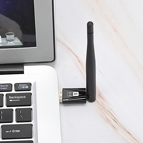 Lazmin112 USB-Netzwerkadapter, Drahtlose -LAN-Karte mit 2,4 G- und 5,8 G-Dualband-PC, mit Externer 3,5-dBi-Antenne, Unterstützung für Analoge AP-Funktion Zur Freigabe von WLAN von Lazmin112