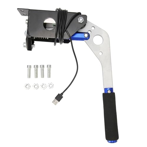 USB-Racing-Handbremse, PC-SIM-Game-Controller für G27 G25 G29 T500 T300, Aluminium-Stahl-Material, Höhenverstellbar, Einfache Verbindung, G25/27/29 T500 FANATECOSW, LFS, Dirt Rally USB-Racing-Handbremse, PC-SIM-Game-Controller für G27 G25 G29 T500 T300, Aluminium-Stahl-Material, Höhenverstellbar, Einfache Verbindung, G25/27/29 T500 FANATECOSW, LFS, Dirt Rally von Lazmin112