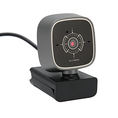 Lazmin112 USB-Webcam, 1080P 30FPS Videoanrufe, Rauschunterdrückung, Dual-Mikrofon, Drehbares Breites Sichtfeld, PC-Kamera für Meetings, Online-Kurse, Video-Chat von Lazmin112