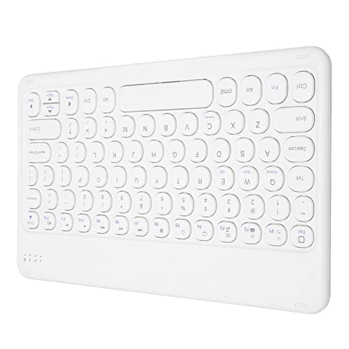 Lazmin112 Ultraschlanke Runde Tastenkappe BT 3.0 Kabellose Tastatur, Gute Rückfederung, Metallboden, Breite Kompatibilität, Tragbar für Mobiltelefone, Computer, Tablets, OS X, von Lazmin112