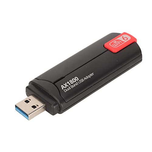WLAN-Adapter, 1800 Mbit/s Dual-Band-WLAN-Adapter mit Zwei 3dbi-Antennen, 2,4 GHz 5 GHz USB3.0-Schnittstelle, WLAN-6-Adapter, für PC-Laptops, für Windows 10 11 von Lazmin112