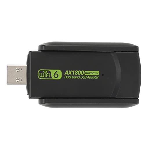 Lazmin112 WLAN-Dongle, Stabiles USB 3.0 Dual Band 5 GHz 1201 Mbit/S 2,4 GHz 573,5 Mbit/S, High-Gain-Antennen-WLAN-Adapter, für Family Office-Reisen, für Win von Lazmin112