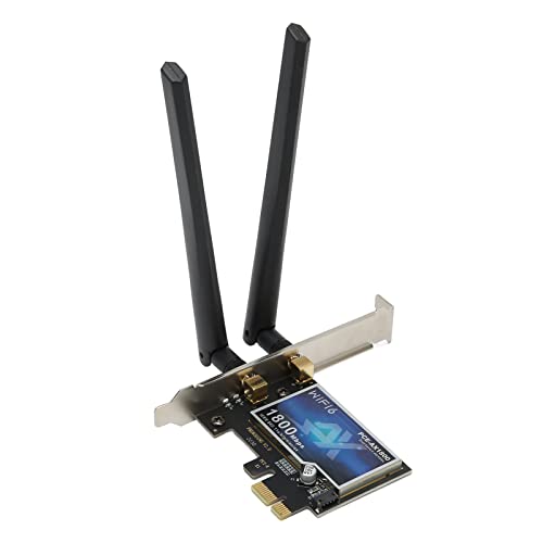 Lazmin112 WiFi 6E PCIe WiFi-Karte, 1800 Mbit/s 2,4 G 5,8 G Dualband-Wireless-Adapter mit Bluetooth 5.2, Interne PCI Express-Netzwerkkarte, für Win10/11 64-Bit-Desktop-PC von Lazmin112