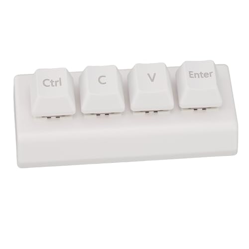 Lazmin112 programmierbare Tastatur, 4 Tasten, Unterstützt NKRO Red Switch Strg C V Enter mit USB-Kabelverbindung, Plug-and-Play für Gaming-Office-Medien (White) von Lazmin112