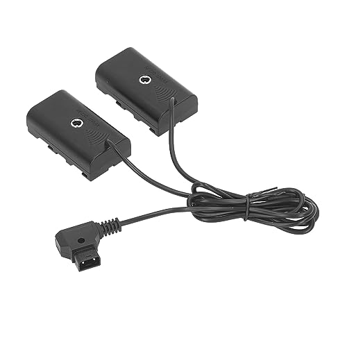 NP F Dummy-Akku, D-Tap zu NP F970 F570 F550 Akku, 2-in-1-DC-Koppler mit LED-Licht, Zwei F550-Ausgänge, Für Digitalkamera, Für Atomos, Für Ninja V von Lazmin112