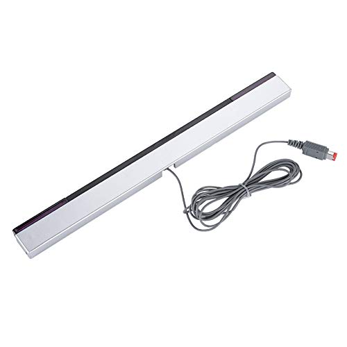 Sensorleiste für WII/Wii U, Infrarot-IR-Signalstrahl Sensorleiste Ergonomisch gestalteter kabelgebundener Empfänger mit Ständer für eine präzise Steuerung der Wii Spiele von Lazmin112