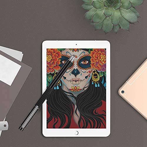 Stylus-Stifte, Aluminium-Dual-Touch-Stoffkopf Touchscreen-Skala Stylus-Kondensatorstift, Universell Kompatibel mit Smartphone und Tablet (Schwarz) von Lazmin112