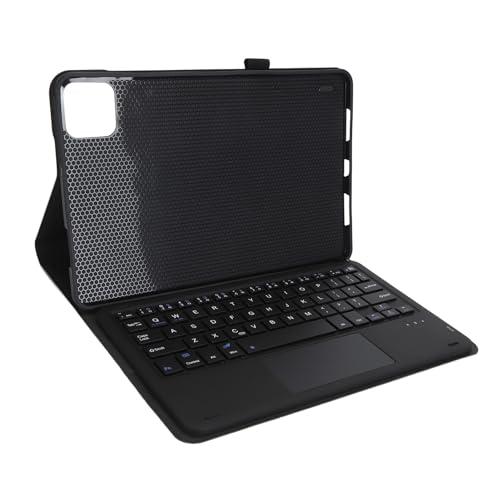 Tablet-Hülle mit Tastatur, Magnetische Abnehmbare Kabellose Bluetooth-Tastatur mit Touchpad, PU-Klappständer-Schutzhülle, für Mi Pad 6 6 Pro 11 Zoll 2023 (BLACK) von Lazmin112