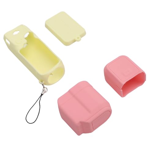 Taschenkamera Silikonabdeckung, Nicht -Feform -Safe Taschenkamera Silikon Schutzhülle Gemischte Farbe Verhindern Kratzer mit Reservierten Peitschenlöchern für die Reise (Linsenabdeckung rosa von Lazmin112