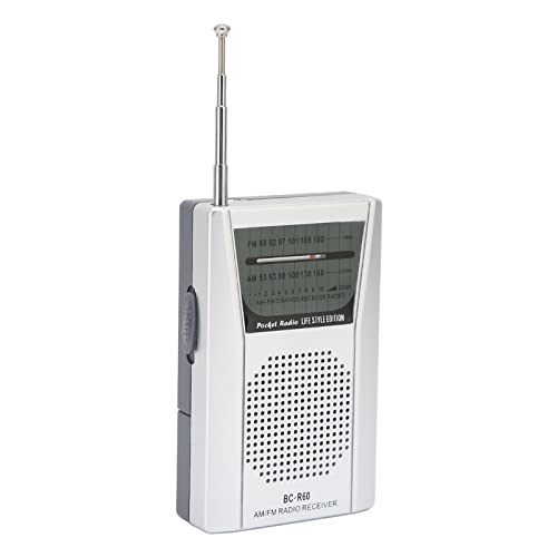 Tragbares Radio, AM FM Transistorradio 5W Lautsprecher Echtzeit Langlebiges Batteriebetriebenes Taschenradio für Reisen Notfall Home Camping von Lazmin112