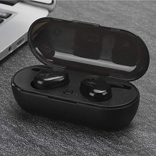 Wireless Ohrhörer Bluetooth Sport Headset Kopfhörer Touch Control mit Ladekoffer(Schwarz) von Lazmin112