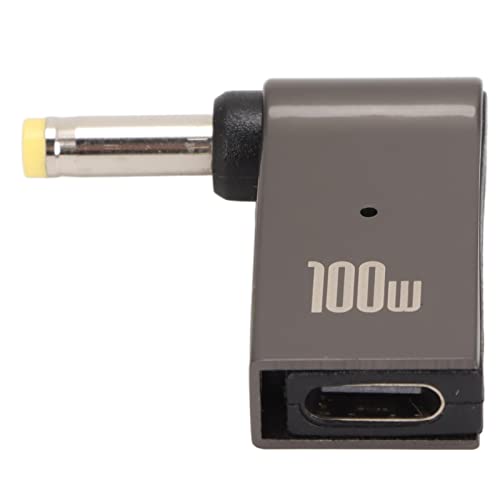 Typ C Weiblicher Eingang zu DC Adapter,PD Schnellladechip Aluminiumlegierung Material Ellenbogen Design 100W Notebook Stromkabel,Bürobedarf für Laptop (2,5 * 0,7 mm) von Lazmin112