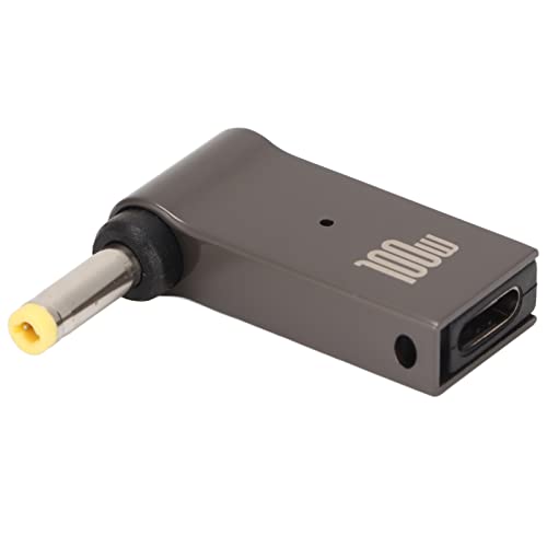 Typ C Weiblicher Eingang zu DC Adapter,PD Schnellladechip Aluminiumlegierung Material Ellenbogen Design 100W Notebook Stromkabel,Bürobedarf für Laptop (4 * 1,7mm) von Lazmin112