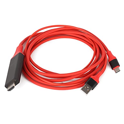 Typ-C zu High Definition Multimedia Interface Adapterkabel, Ladefunktion USB 3.1 Telefon zu TV Ladekabel Plug and Play(rot) von Lazmin112