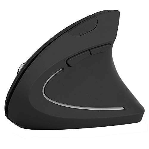 Vertikale Gaming-Maus, 2.4GHz Optical Wireless Ergonomic Mouse 800 1200 1600 3 Stufen einstellbare DPI Wiederaufladbare Bluetooth-Maus ohne Verzögerung für PC Laptop (Schwarz) von Lazmin112