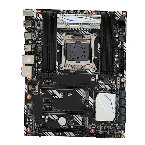 X99 D8 DDR4 Mainboard, Unterstützt LGA2011 V3 V4 NVME M.2 WiFi Slot ATX Motherboard, mit Selbstadaptiver Gigabit-NIC, USB3.0 PCIE 1X, für Desktop-PC von Lazmin112